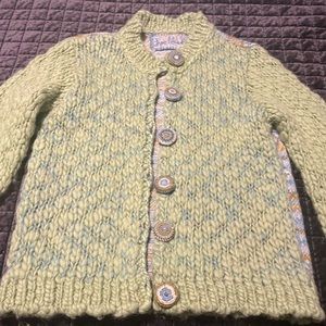 Free People Sweater Mint green and light blue